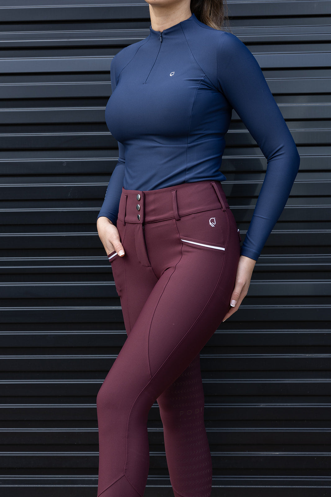 Pro Tech Hybrid Breeches - Burgundy