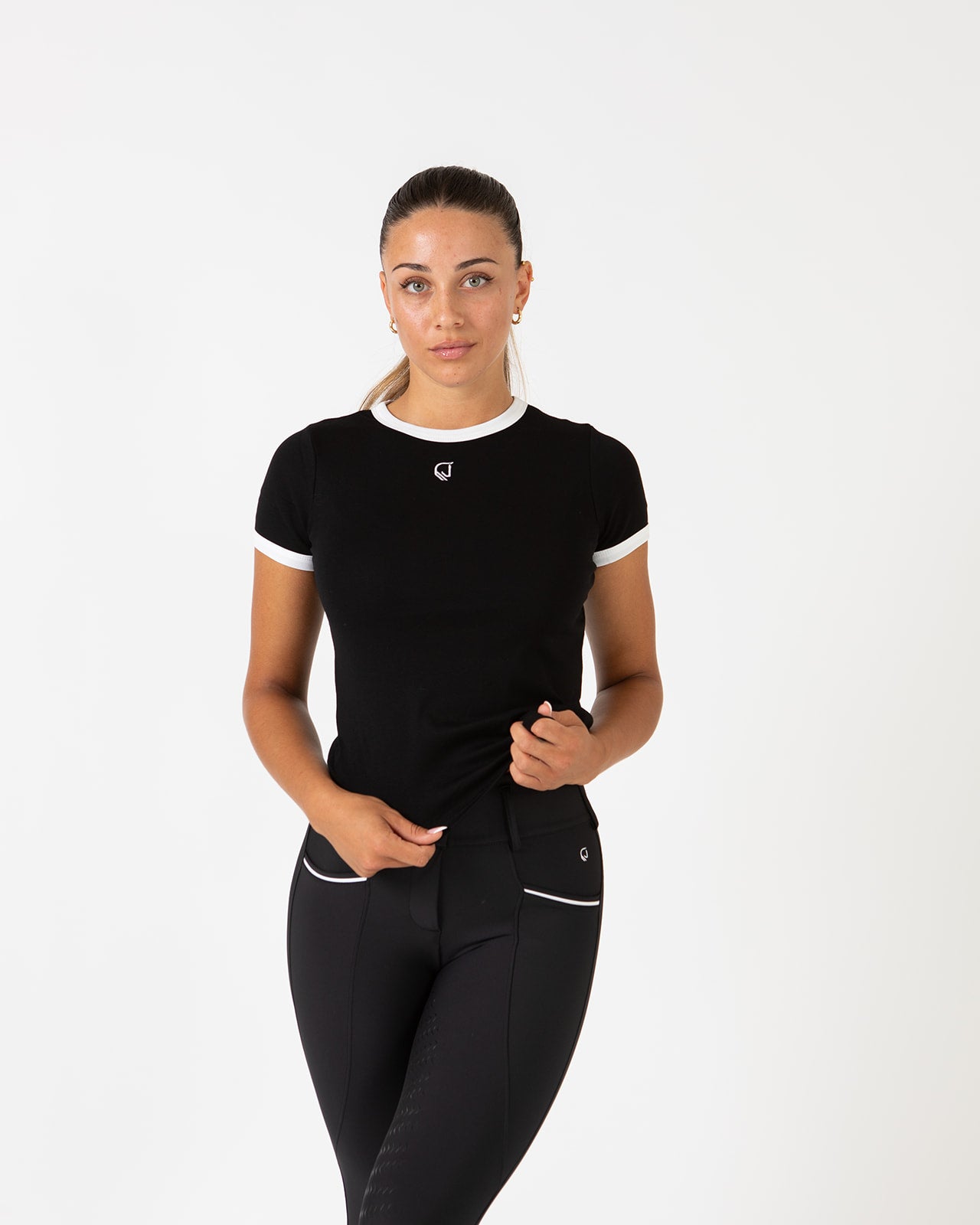 Contrast Tee - Black/White