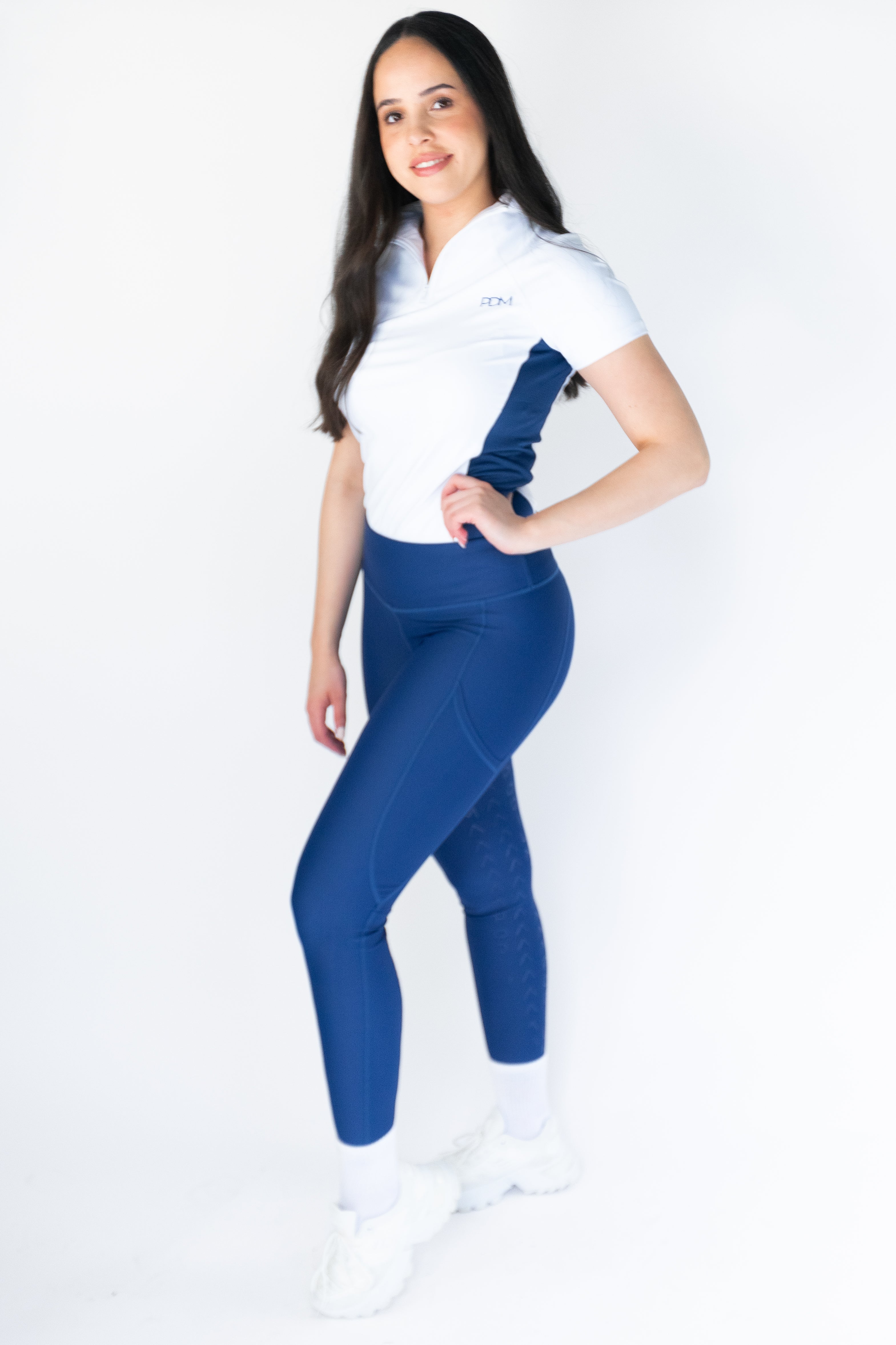 High Performance Horse Riding Tights with Pockets - Blue