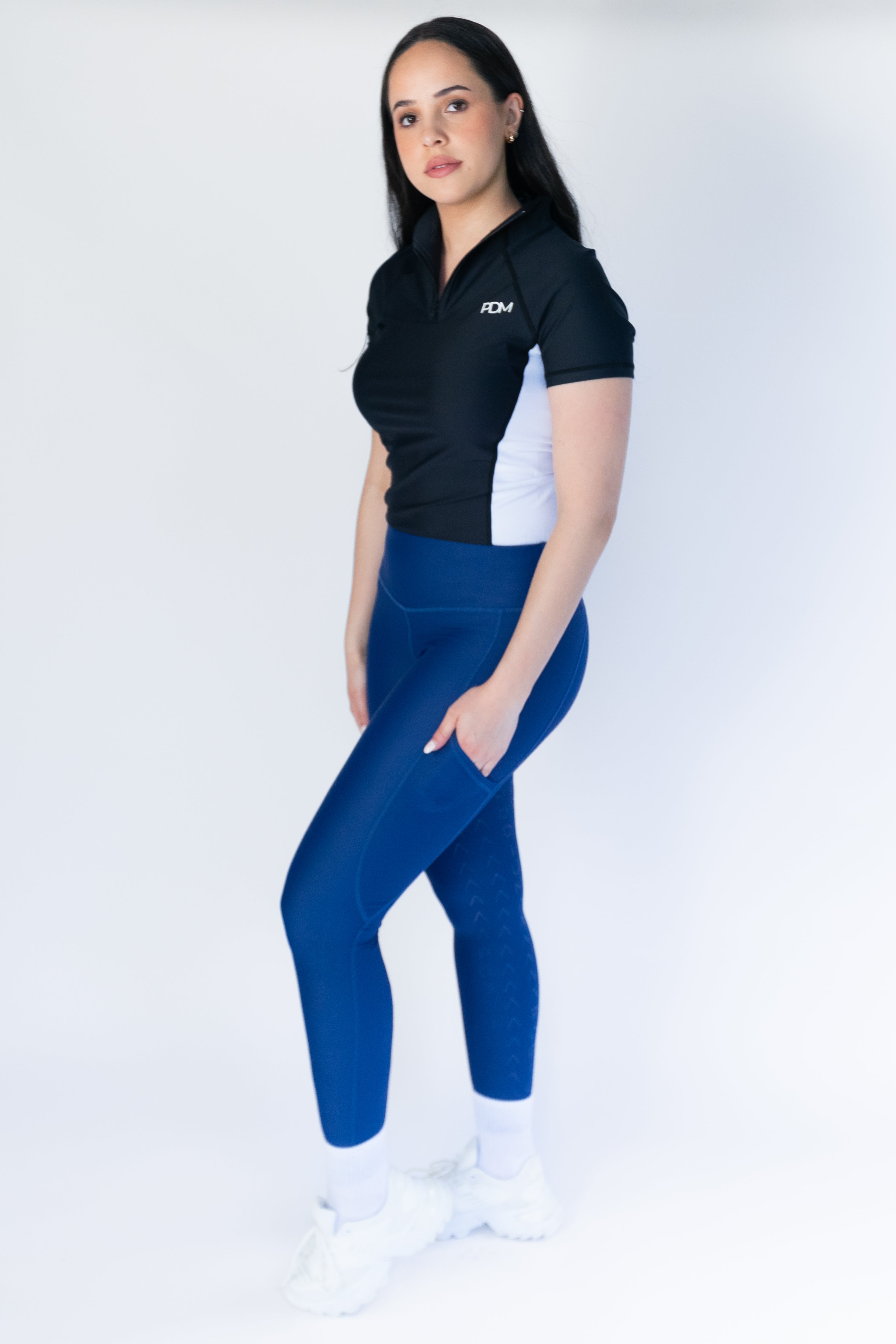 High Performance Horse Riding Tights with Pockets - Blue