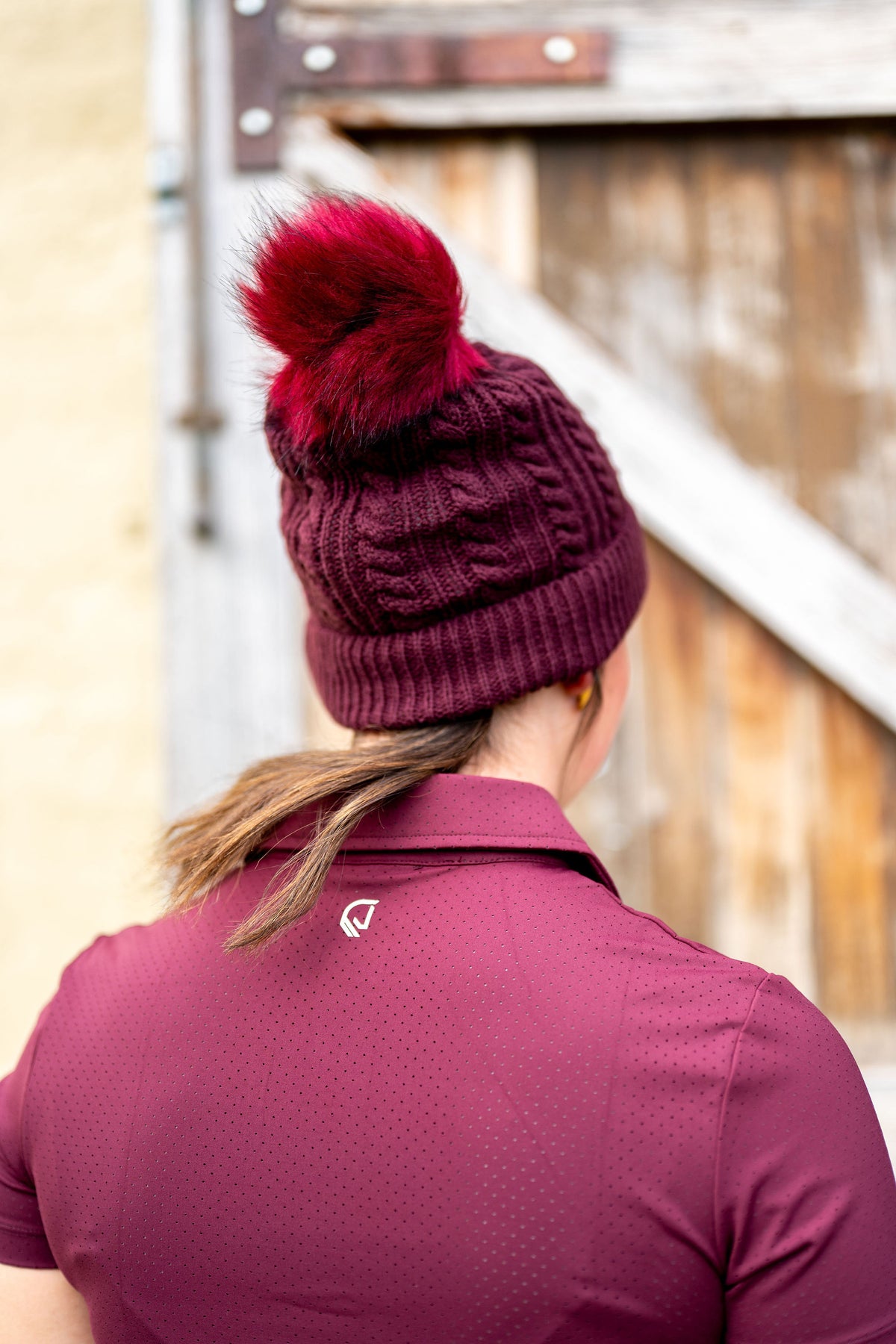 Mila Airflow Polo - Burgundy