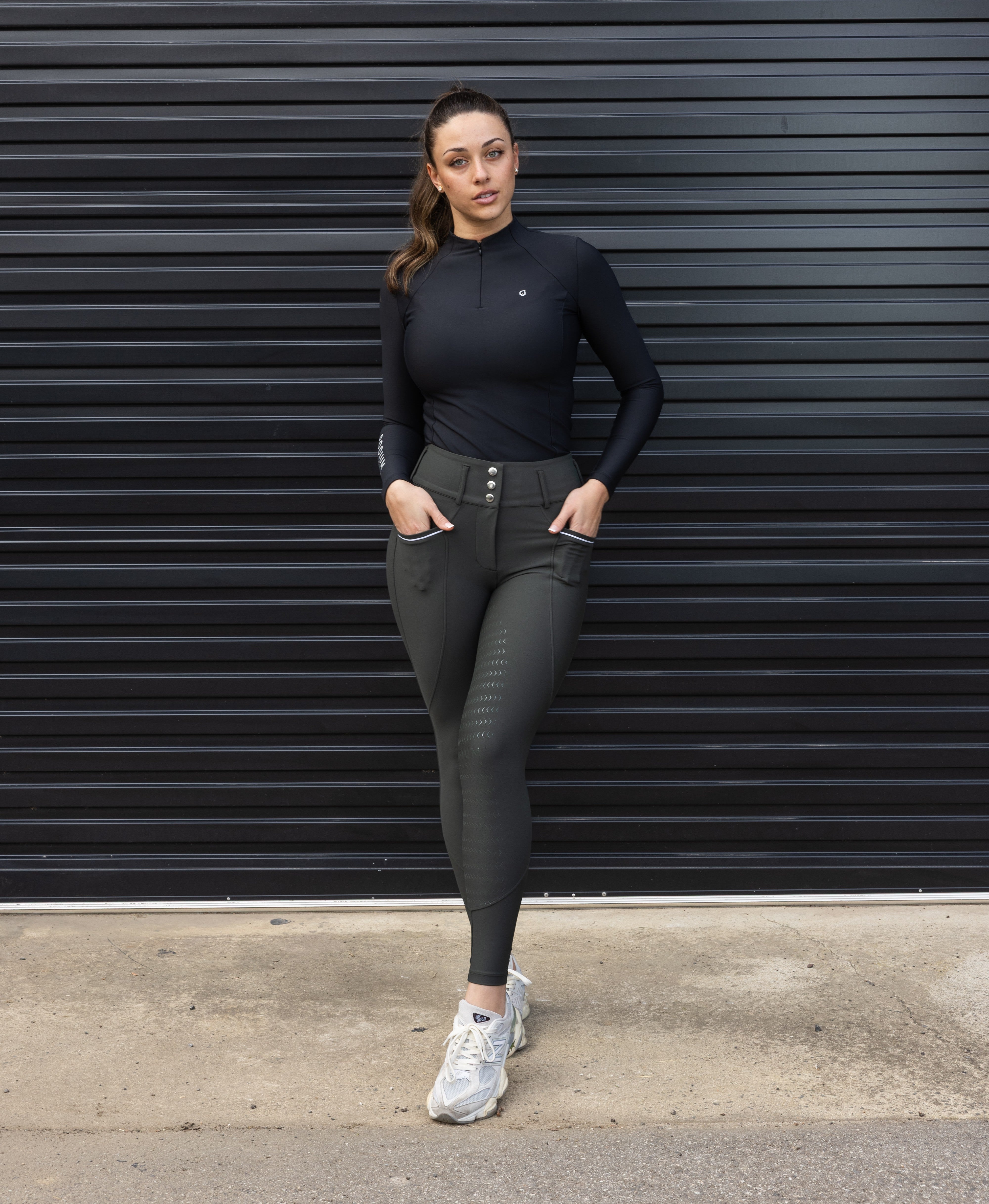 Pro Tech Hybrid Breeches - Hunter Green