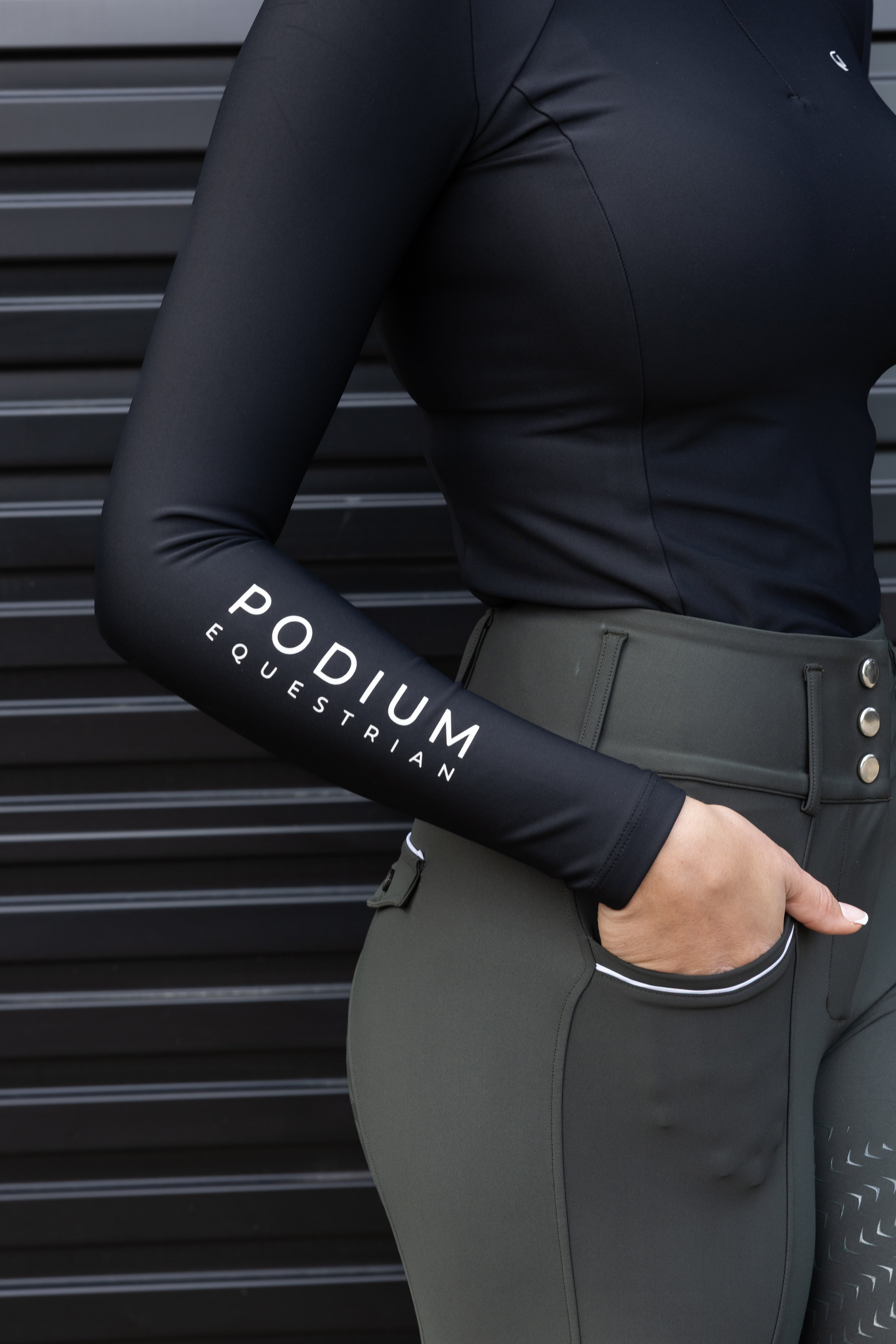 Pro Tech Hybrid Breeches - Hunter Green