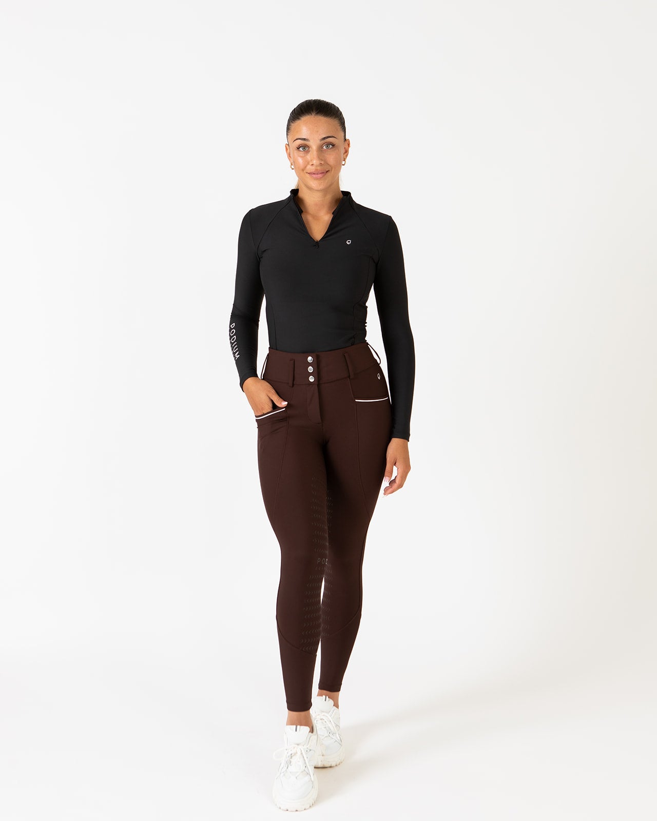Pro Tech Hybrid Breeches - Chocolate Brown