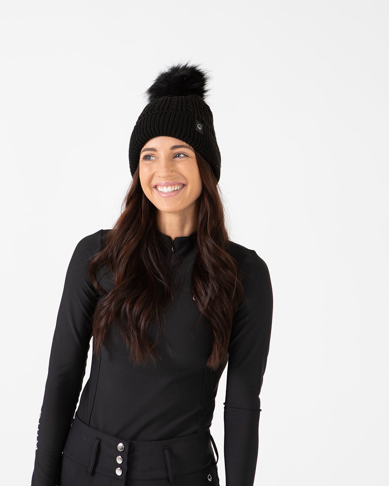 Pom Pom Beanie - Black