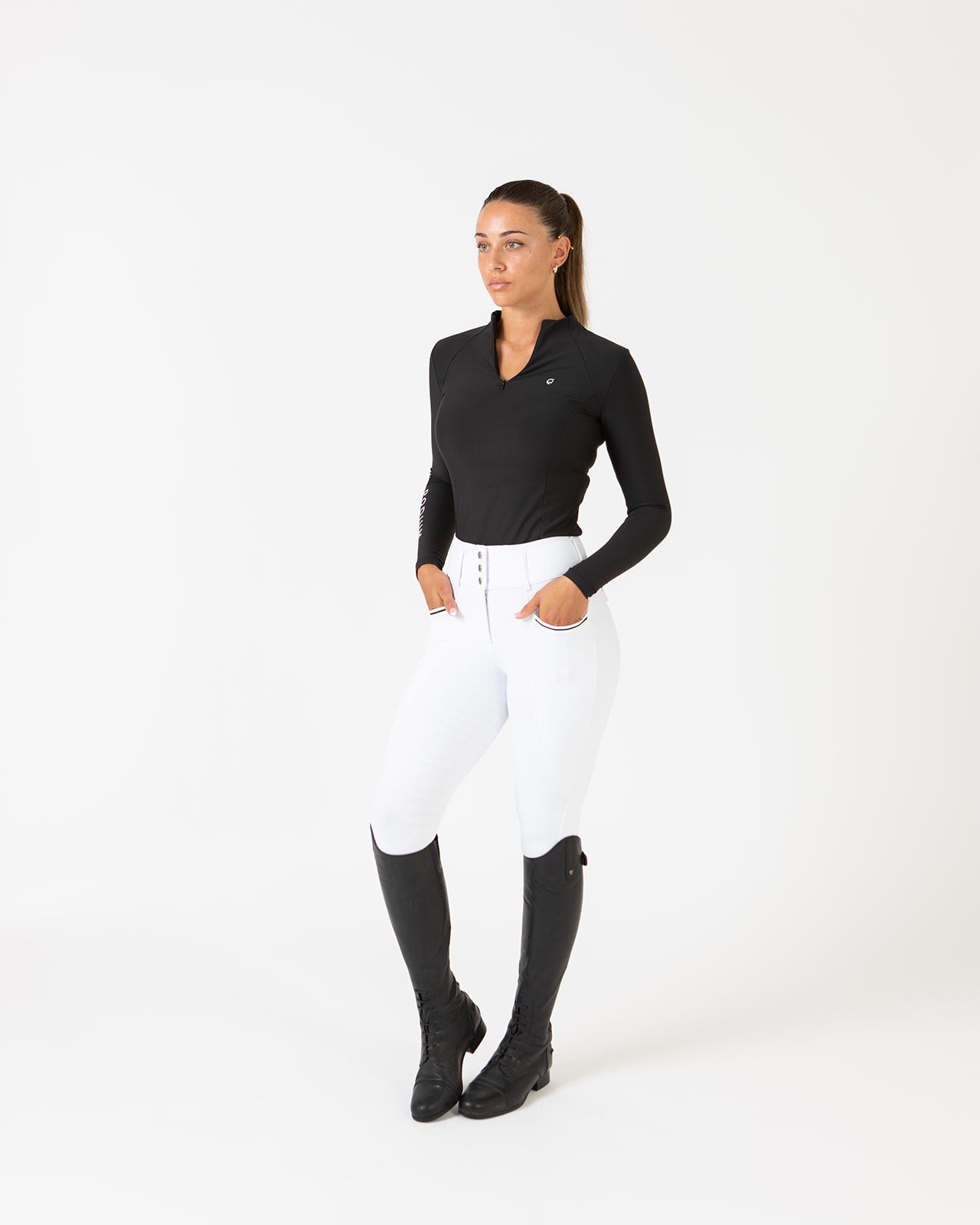 Pro Tech Competition Hybrid Breeches - White