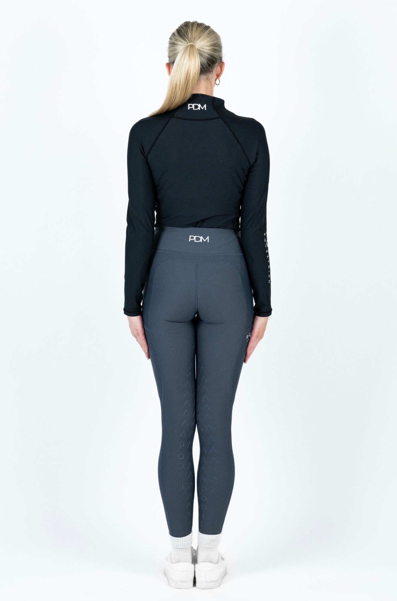 High Performance Riding Tights with Pockets - Steel Grey