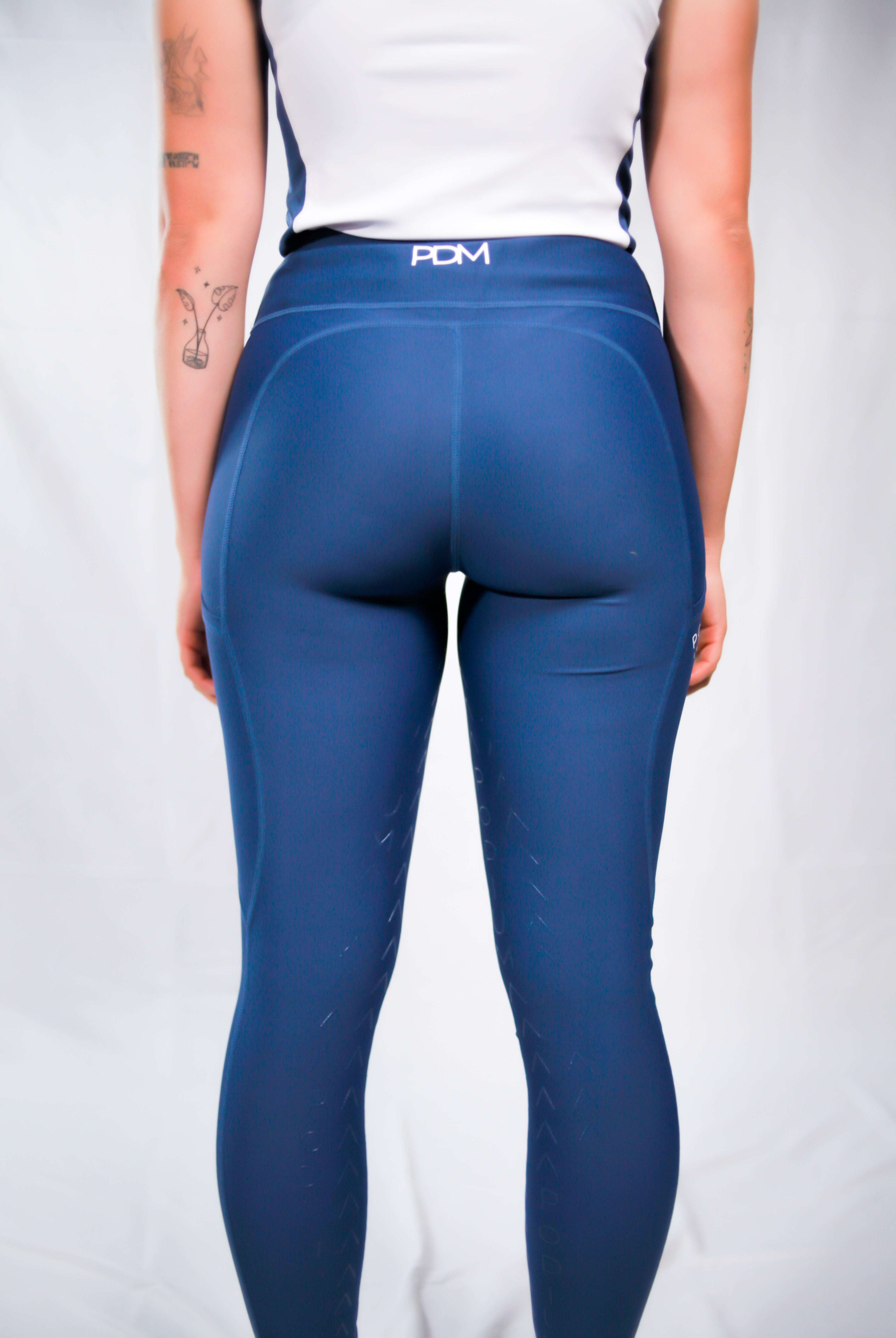 High Performance Horse Riding Tights with Pockets - Blue