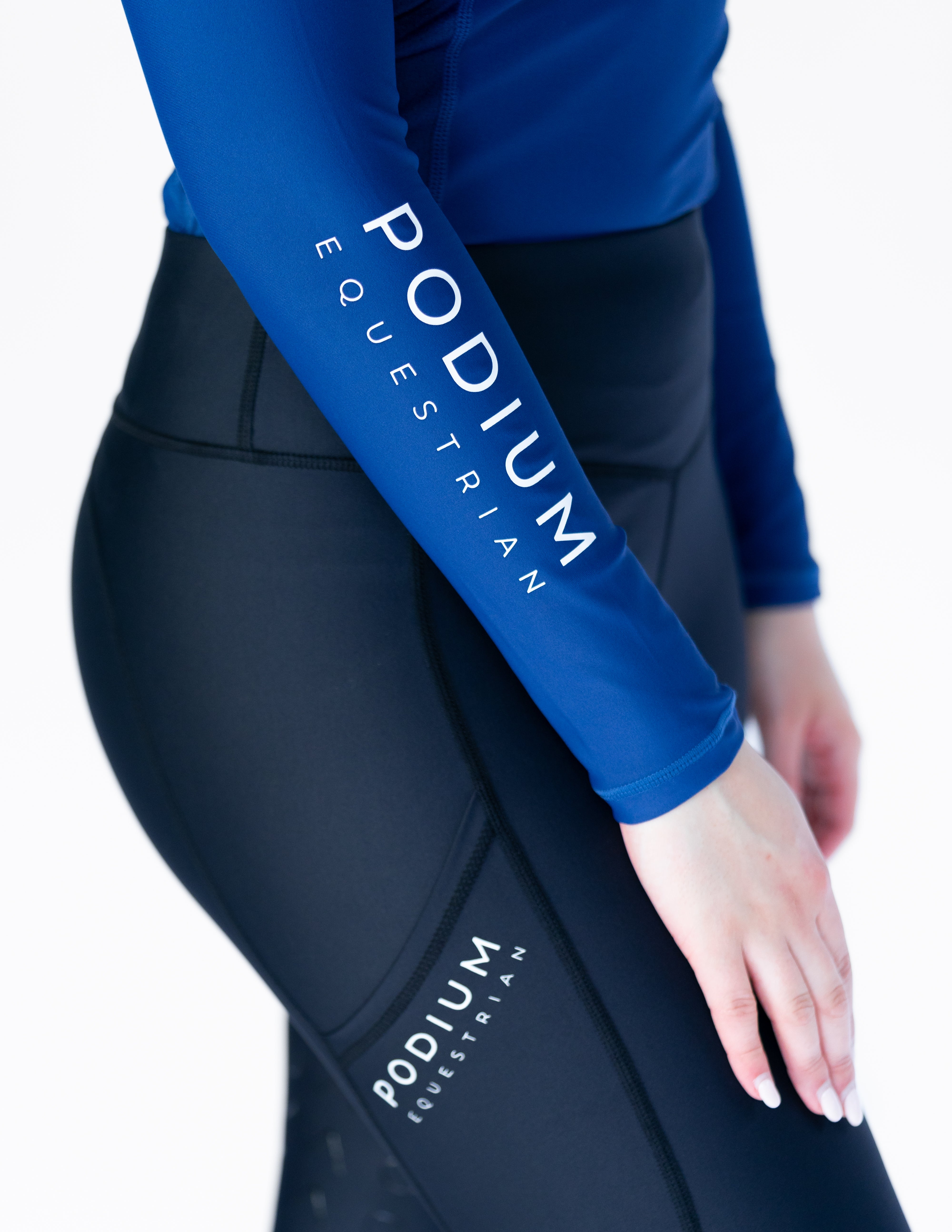 High Performance Horse Riding Tights with Pockets - Black
